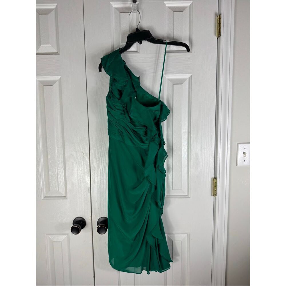 Badcley Mischka Womens Green Silk Dress Size 2